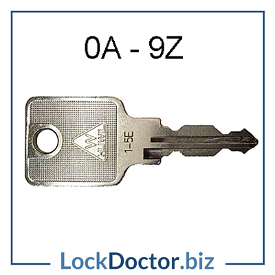 0A to 9Z Steelcase Strafor Huwil Key in the range 1 0A to 1 9Z cut to code from lockdoctorbiz
