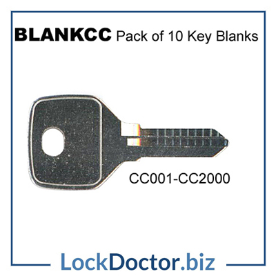 BLANKCC Pack of 10 KEY BLANKS to cut locker keys CC001 to CC2000 restricted to trade by lockdoctorbiz