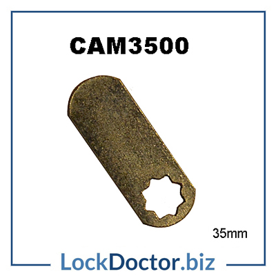 CAM3500 35mm FLAT CAM measured from the middle of the star to the tip 2mm thick actuator to suit LF England and Baton 19x16mm camlocks from lockdoctorbiz