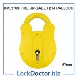 KML3769 FIRE BRIGADE FB14 PADLOCK cw 1 key available at Lockdoctorbiz