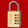 Master combination padlock for lockers