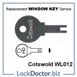 WL012 Cotswold COT1 HD SKS KWL6 Window Key available next day from lockdoctorbiz
