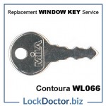 WL066 Mila B101 Contoura Window Key available from lockdoctorbiz