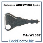 WL067 Mila Inspiration Window Key available from lockdoctorbiz
