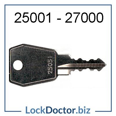 25001 to 27000 replacement ELITE locker keys available next day EUROLOCKS and JMA FKS Silca EU5R from lockdoctorbiz