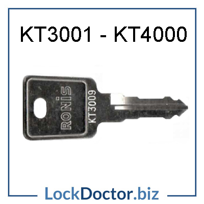 KT3001 to KT3999 Ronis Locker Key