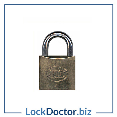KMTRI32 BRASS Tricircle 32mm Locker Padlock KEYED TO DIFFER with 3 keys each available NEXT DAY from lockdoctorbiz