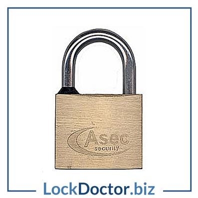 KMAS2518 ASEC Mastered 40mm Locker Padlock KEYED TO DIFFER with 2 keys each available NEXT DAY from lockdoctorbiz