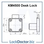 KM4500 Desk Lock Technical Details