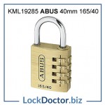 KML19285 ABUS 165 Series Brass Combination Open Shackle Padlock from lockdoctorbiz