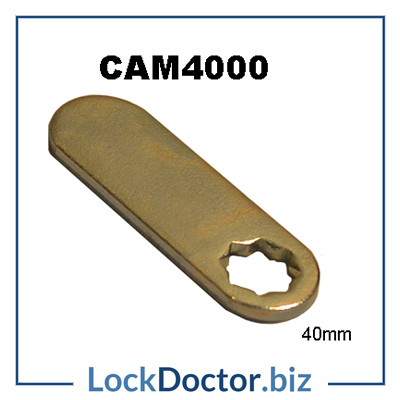 CAM4000 40mm FLAT CAM measured from the middle of the star to the tip 2mm thick actuator to suit LF England and Baton 19x16mm camlocks from lockdoctorbiz