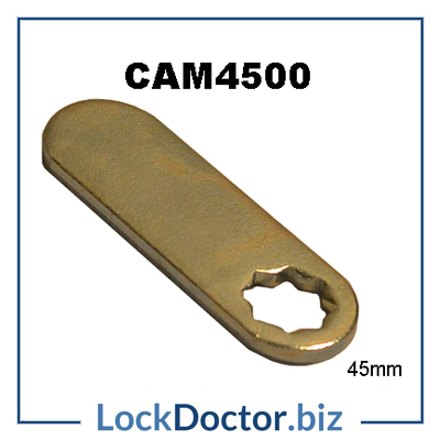 CAM4500 45mm FLAT CAM measured from the middle of the star to the tip 2mm thick actuator to suit LF England and Baton 19x16mm camlocks from lockdoctorbiz