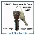 35CYL BISLEY OFFICE FURNITURE Removeable Core MASTERED M35 each with 2 keys from Lock Doctor Services