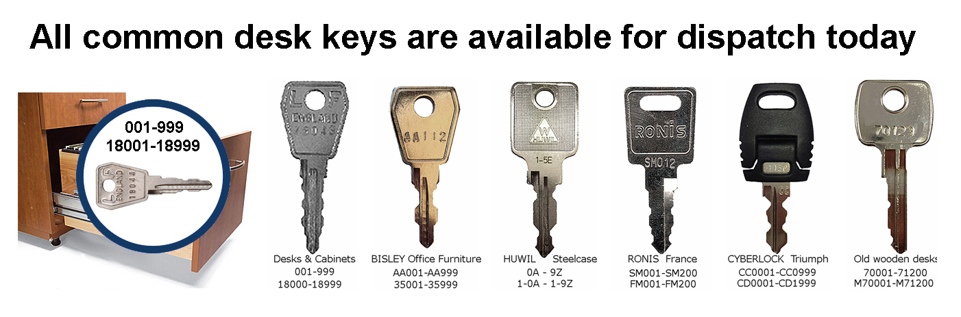 L&F Keys Cut To Code Number Office Furniture-Cabinets-Desks-Lockers 78000-79999 