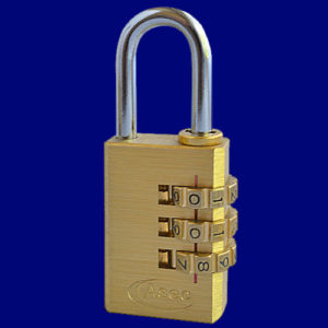 ASEC 3-Wheel Combination Padlock | NEXT DAY | LockDoctor.Biz