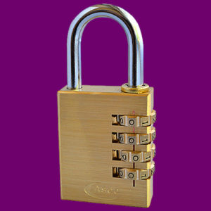 ASEC 4-Wheel Combination Padlock | NEXT DAY | LockDoctor.Biz