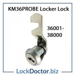 KM36PROBE PROBE Locker Lock LF ENGLAND each comes with 2 keys in the range 36001 to 38000 mastered M36 from lockdoctorbiz