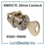 KM95CYL mastered 20mm threaded camlock without the cam