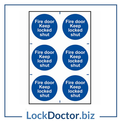 KMAS4641 Fire Door Keep Shut 200mm x 300mm PVC Self Adhesive Sign