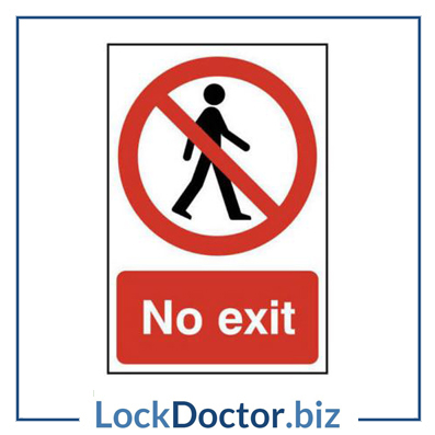 KMAS4666 No Exit 200mm x 300mm PVC Self Adhesive Sign