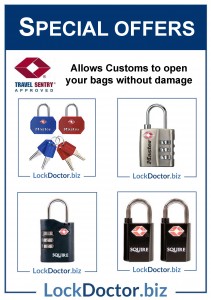 TSA APPROVED LUGGAGE LOCKS allows customs to open your bags without damage