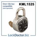 KML1525 Master Lock Combination Padlocks compatible with override key available from lockdoctor