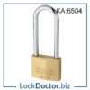 KML19155 ABUS 80mm Brass Long Shackle Padlock KA 6504