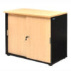 Sliding Door Lock 5862 on Wooden Cabinet