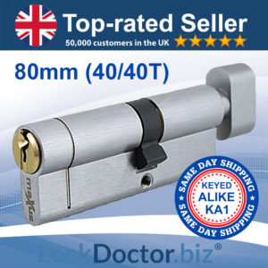 80mm Keyed-Alike Thumbturn Cylinder KA1 | LockDoctor.Biz