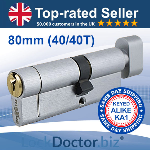 80mm Keyed-Alike Thumbturn Cylinder KA1 | LockDoctor.Biz