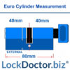 How to measure your 80mm Thumbturn Euro Cylinder | LockDoctor.Biz
