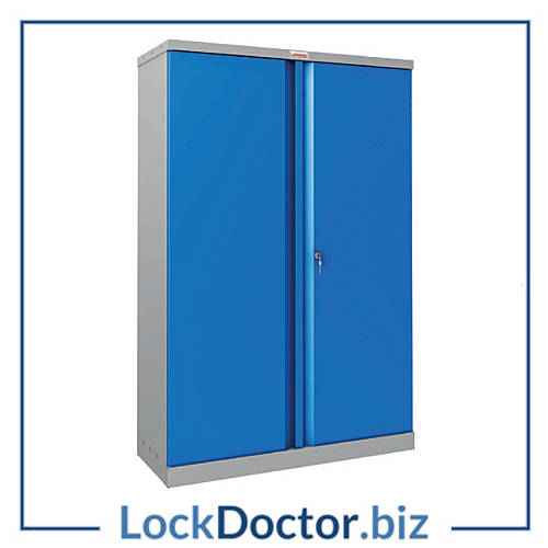 SCL1491GB Blue Steel Storage Cabinet built for Lock Doctor Services