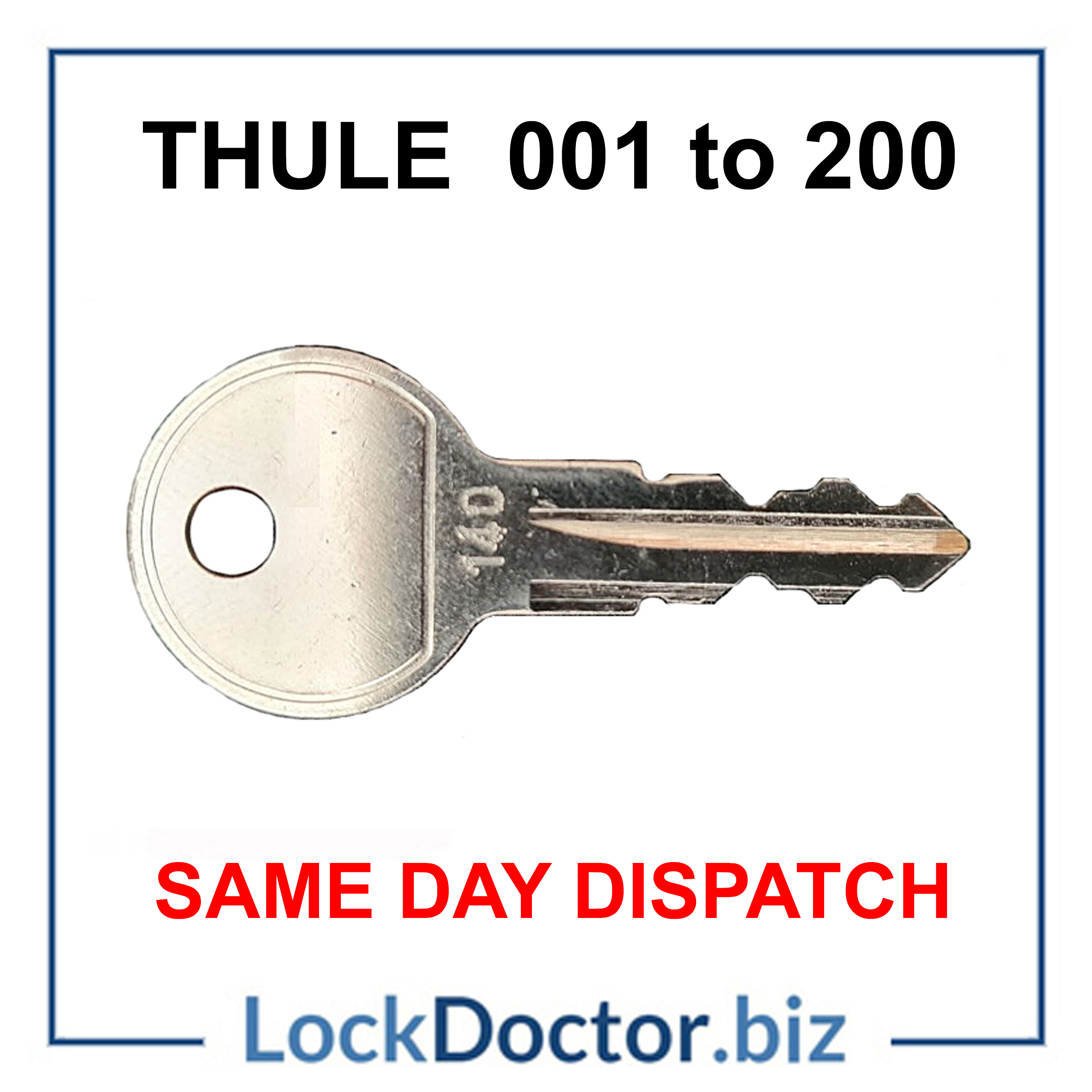 LockDoctor.biz Halfords THULE Roof Rack Key Number 124 