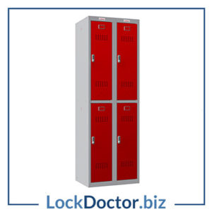 PL2260GRE Phoenix 4 Door Personal Storage Locker with ELECTRONIC Lock