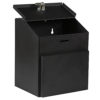 Suggestions, Ballot and Donations box with pocket - open view