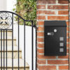 Modern Wall-mounted mailbox with viewing window - fit for walls, gates and fences