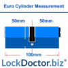 How to measure your 100mm Double Euro Cylinder | LockDoctor.Biz